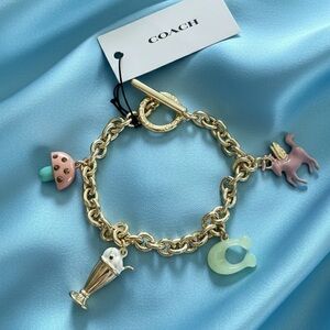 Coach Gold Whimsical Charm Bracelet